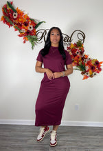 Fall Essential Dress (burgundy)