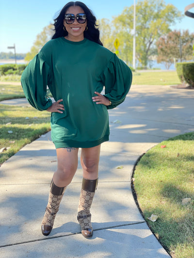 Cozy Sweater Dress (green)