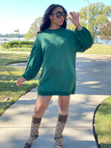 Cozy Sweater Dress (green)