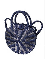 Boho Blue Straw Bag